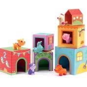 Topanifarm klocki kartonowe piramida wieża djeco