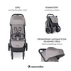 Easywalker Jackey² XL Komfortowy, samoskładający się wózek spacerowy z torbą transportową i osłoną przeciwdeszczową Pebble Grey