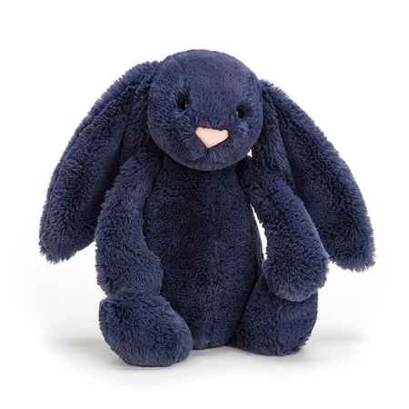 JellyCat - Bashful królik Navy Atramentowy 18cm