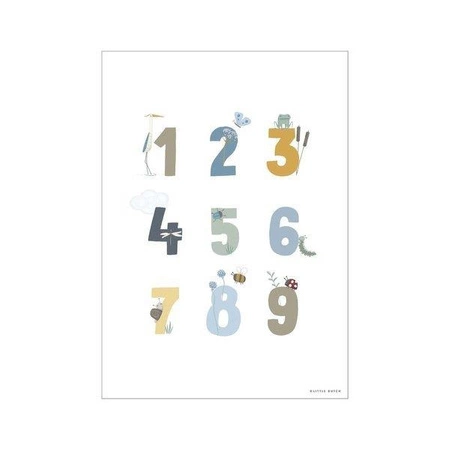 Little Dutch Plakat dwustronny A3 - Alfabet Gąski Błękit PW10720740