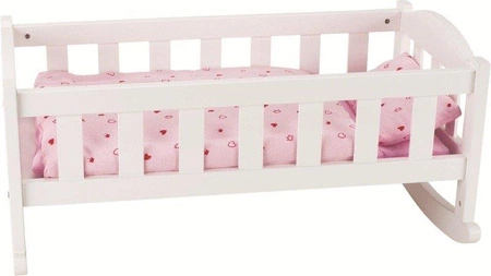 Drewniana kołyska dla lelek Minimal White Goki