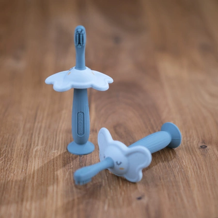 Szczoteczka słoń niebieska 2w1 Giligums