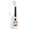 Gitara ukulele dla dzieci drewniana 4 struny nylonowe kostka do gry ECOTOYS