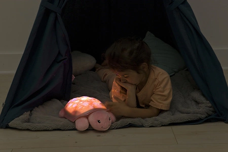 Cloud b® Twinkling Twilight Turtle™ Pink - Lampka nocna z projekcją świetlną - Żółw różowy