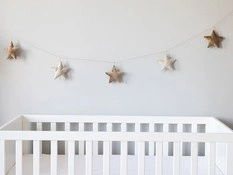 Girlanda gwiazdki jasny i złoty beż PIAPIMO