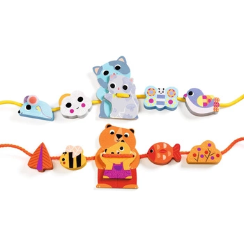 Nawlekanka drewniana MAMY ZWIERZAKI DJ06172