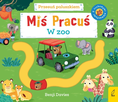 Miś Pracuś. Przesuń paluszkiem. W zoo