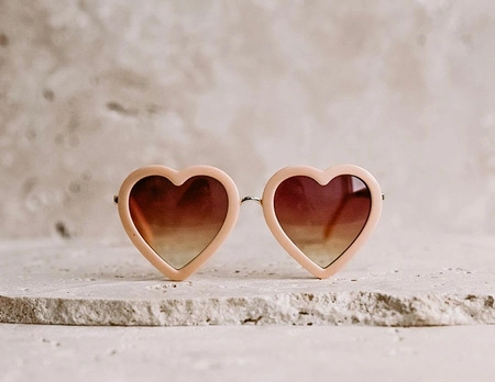 Okulary przeciwsłoneczne Elle Porte Classic - Heart Peach 3-12 lat