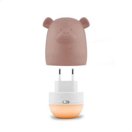 Zazu BENNY Lampka Nocna dla Dzieci do Kontaktu Brown