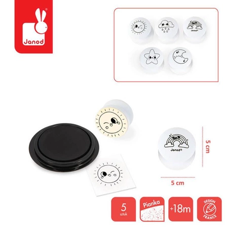 Zestaw kreatywny Stempelki Słodkie sny 18 m+, Janod KOLEKCJA 2022