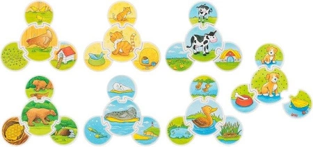 Drewniane puzzle dla dzieci Świat  zwierząt 56811- Goki, gratka dla dwulatka