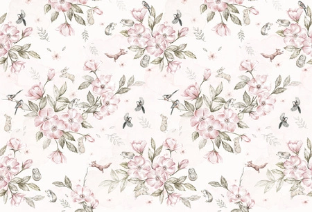 ROSE GARDEN - Tapeta Dziecięca W Wielkie Kwiaty Malumi