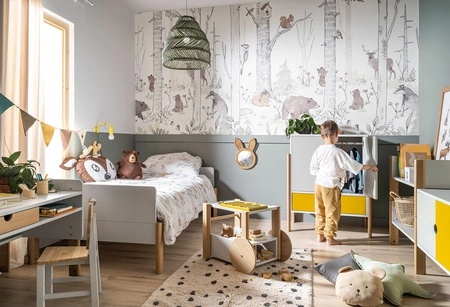 FOREST MURAL - Tapeta W Las I Zwierzątka Malumi