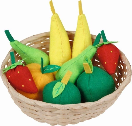 Koszyk z owocami z filcu 51512-Goki, zabawa w sklep gotowanie