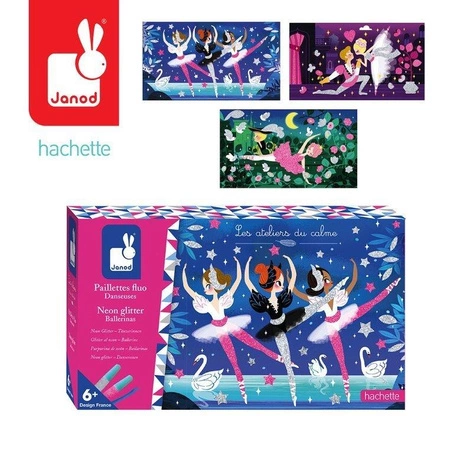 Zestaw kreatywny Magiczny brokat Jezioro Łabędzie 6+, Janod