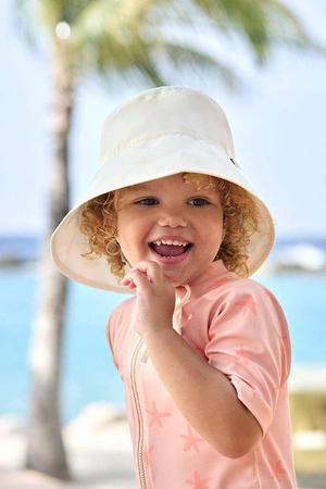 Lassig Kapelusz z filtrem UV80 z osłoną karku Splash & Fun Splash & Fun sea salt, rozm. 50/51