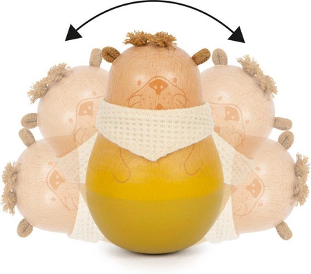 Zabawka dla niemowląt drewniana Wańka Wstańka Wydra z dzwoneczkiem 12332 Small Foot