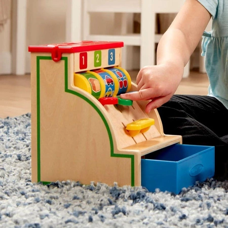 Drewniana kasa fiskalna