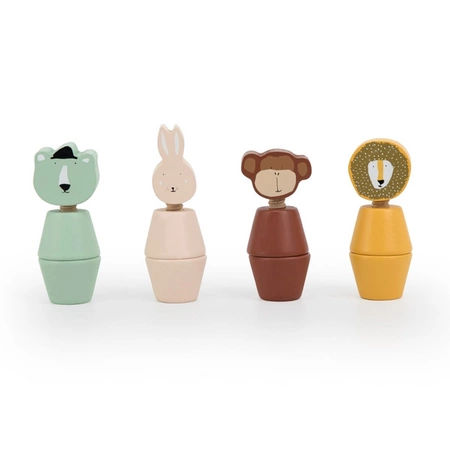 Zwierzęta drewniane skręcane figurki - Trixie