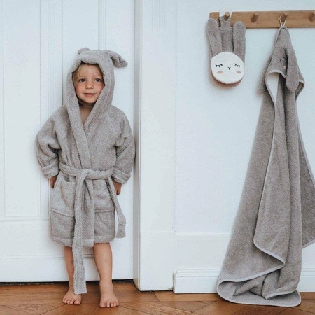 Szlafrok dziecięcy 5-6 lat, Królik, szary, Kikadu