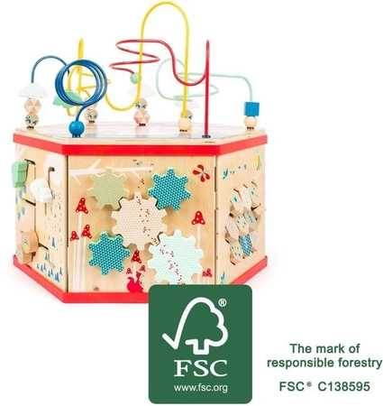 Drewniana kostka edukacyjna XL Przesuń to 11051-small foot design, zabawki motoryczne