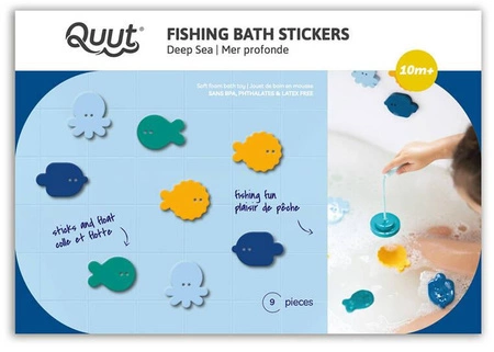 QUUT Zestaw piankowych naklejek do kąpieli z wędką Deep sea