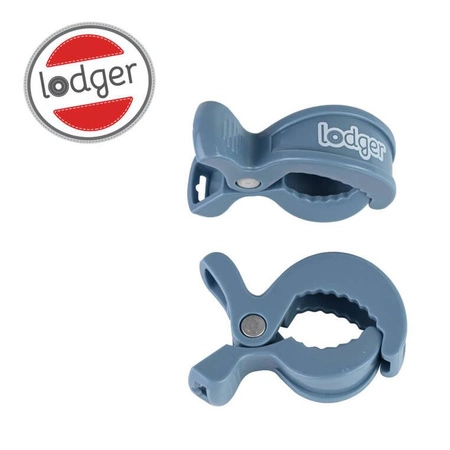Lodger Klipsy klamry do wózka uniwersalne 2 szt. niebieskie Ocean