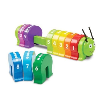 Drewniana gąsienica do nauki liczenia Melissa & Doug 19274 zabawki edukacyjne