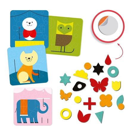 Wyklejanki filcowe SŁODKIE STWORZENIA DJ09863