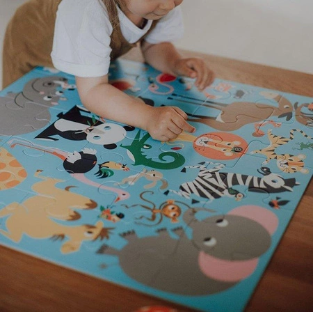 Mudpuppy Puzzle podłogowe Jumbo Zwierzęta Świata 25 elementów 2+