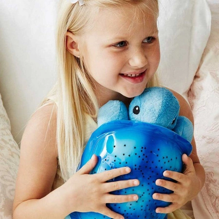 Cloud b® Twinkling Twilight Turtle™ Aqua - Lampka nocna z projekcją świetlną - Żółw niebieski