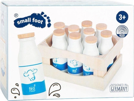 Drewniana skrzynka na mleko z butelkami Fresh Small Foot 12354