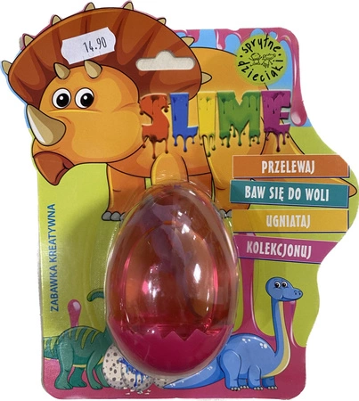 SLIME - NARODZINY DINO, ZABAWKA KREATYWNA - zielony/różowy Estetica