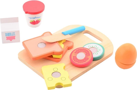 Drewniany zestaw śniadaniowy