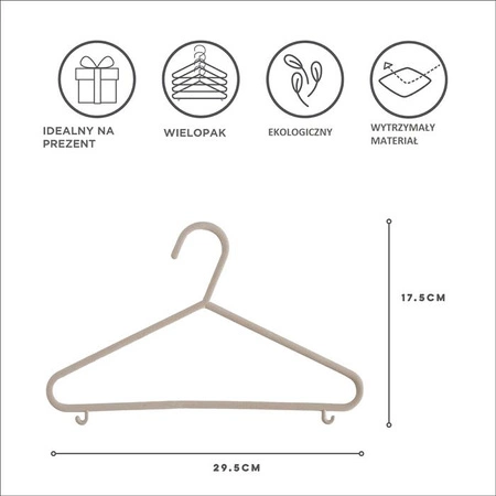 3 Sprouts Wieszaki dla Dzieci EKO Beige15szt.