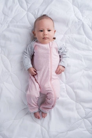 Juddlies Organic Raglan Pajacyk Pink XS