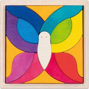 Klocki drewniane układanka mozaika Motyl Mariposa Goki 58352