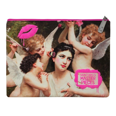 Duża Płaska Kosmetyczka, Saszetka - Santoro Masterpieces - Put a Wing On It