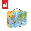 Puzzle w walizce Ogromna mapa świata 300 elementów 7+, Janod
