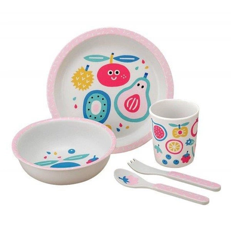 Zestaw naczyń i sztućców dla dziecka, 5 el., Tutti Frutti | Maison Petit Jour®
