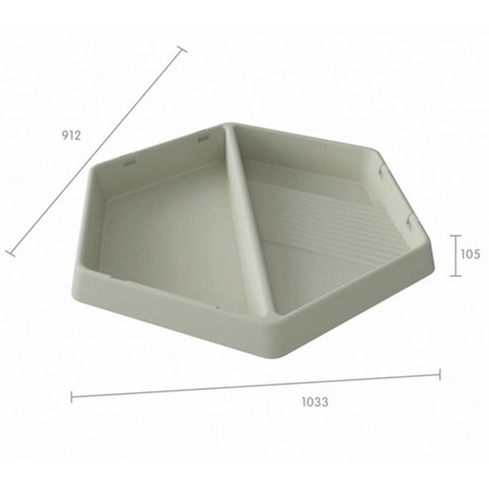 MASTERKIDZ Sześciokątna Taca z Dwiema Przegrodami Do Zabawy Piaskiem i Wodą