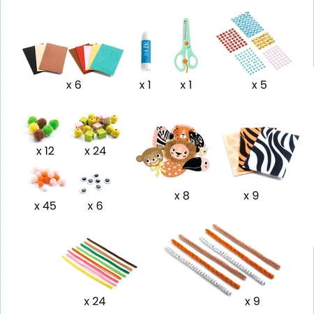 Zestaw art. KREATYWNE PUDEŁKO DŻUNGLA DJ09016