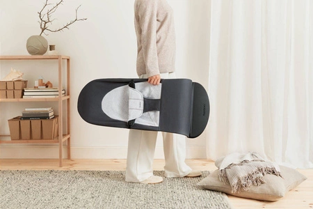 BABYBJORN - leżaczek BALANCE SOFT COTTON/JERSEY - Szary / Szary