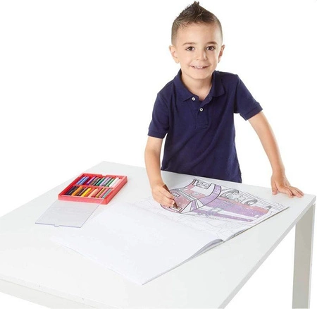 Kolorowanka Jumbo Pojazdy 14205-Melissa & Doug, kolorowanki dla chłopców