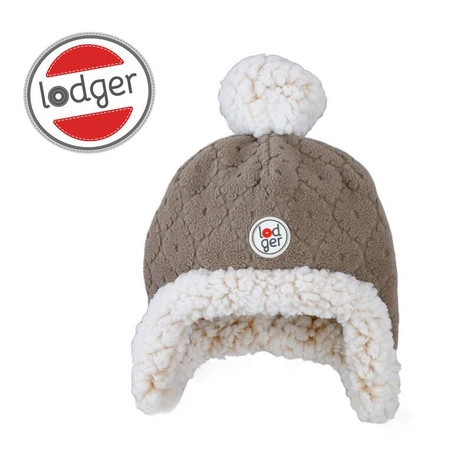Lodger Dwuwarstwowa zimowa czapeczka z polaru brązowa Fleece Buffalo 1-2 l