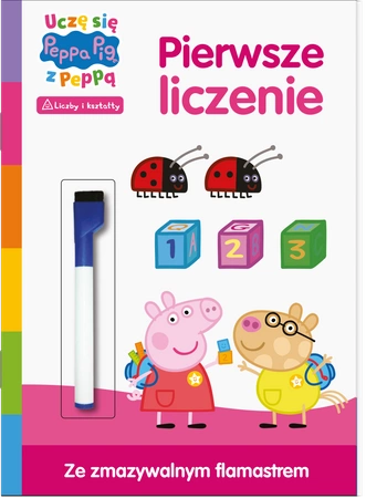 Pierwsze liczenie. Świnka Peppa. Zadania do ścierania