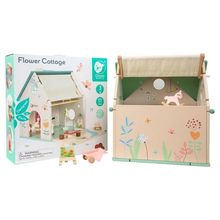 CLASSIC WORLD Wiejski Drewniany Domek Dla Lalek 10 el.