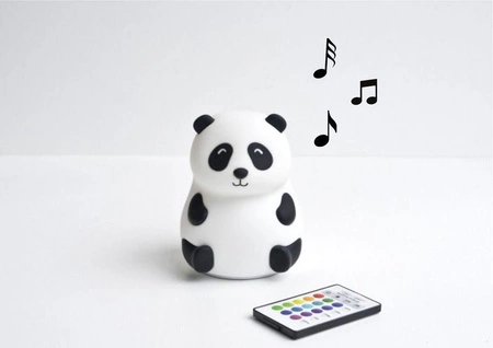 Panda Lampka Silikonowa z Głośnikiem Biała Rabbit&Friends
