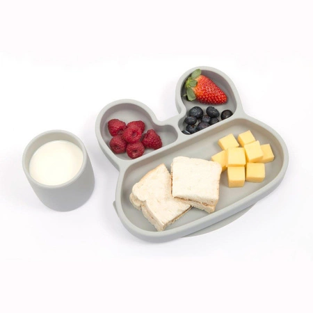 Silikonowy talerzyk z przyssawką Króliczek We Might Be Tiny - Dusty Rose