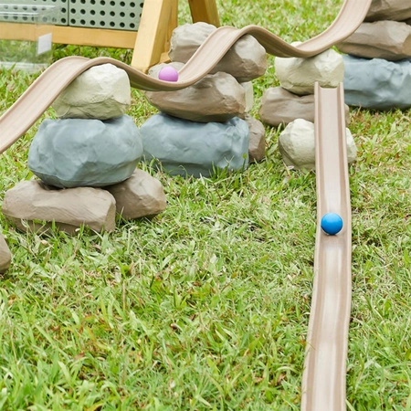 MASTERKIDZ Elastyczny Tor Kulkowy + Gumowe Kamienie Konstrukcyjne 42 el.